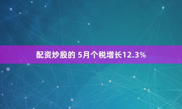 配资炒股的 5月个税增长12.3%