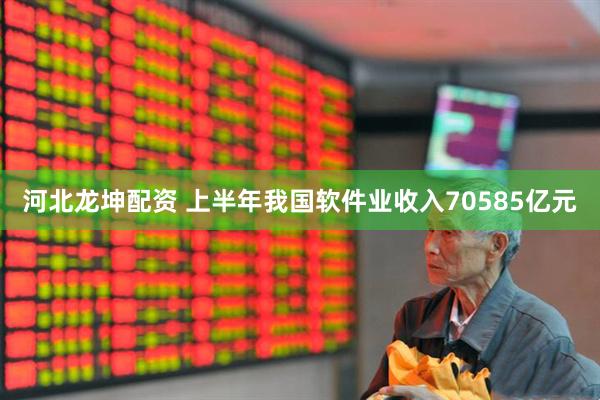 河北龙坤配资 上半年我国软件业收入70585亿元
