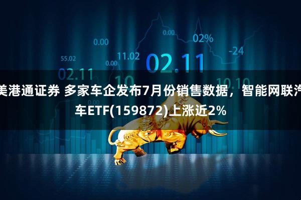 美港通证券 多家车企发布7月份销售数据，智能网联汽车ETF(159872)上涨近2%
